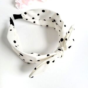 White, Polka Headband